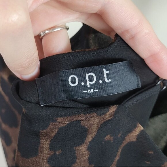 O.P.T Leopard Print Marzena Cowl Neck Slip Midi Dress - Picture 9 of 12